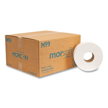 Morcon Tissue Jumbo Bath Tissue, Septic Safe, 2-ply, White, 1000 Ft, 12-carton freeshipping - TVN Wholesale